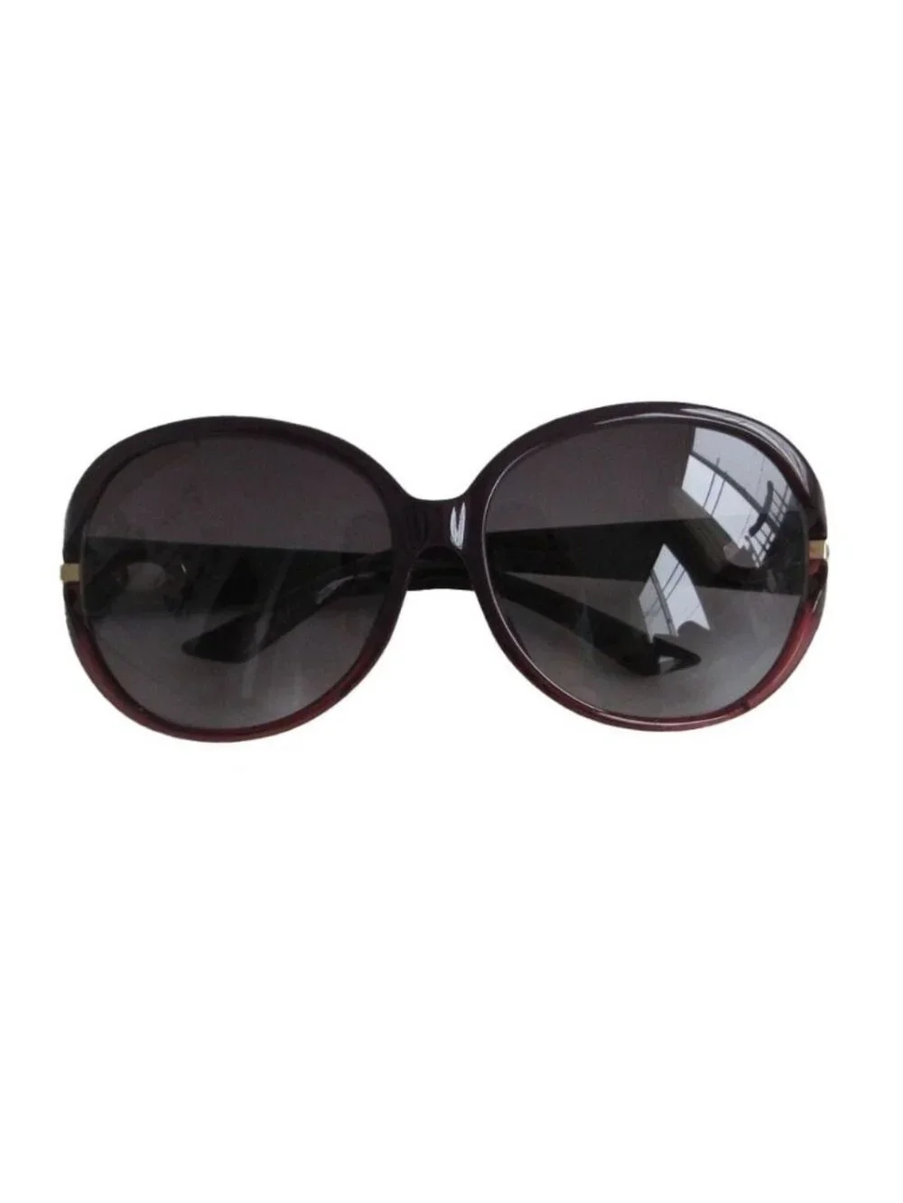 Dior Sunglasses Cannage My Lady Wellington Square Rhinestone 61 Purple Eyewear